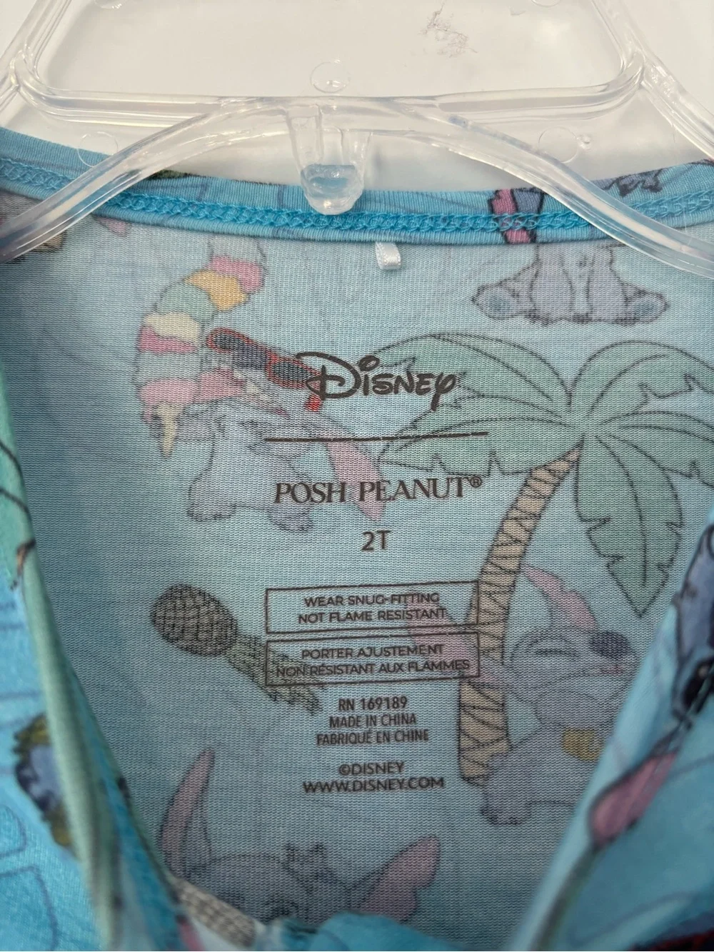 Posh Peanut Disney Stitch Bamboo Zippy 2T